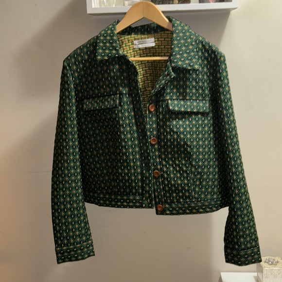 Urban Outfitters Green Patterned Jacket - great for St Pats day 🍀 - Picture 2 of 7